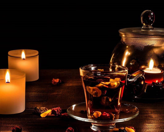 tisana artesanal de frutos rojos con fresa y frambuesa, infusión natural y deliciosa con frutas deshidratadas