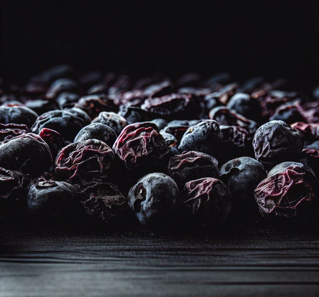 Arándanos deshidratados de alta calidad, fruta seca gourmet ideal como snack saludable o ingrediente para repostería.